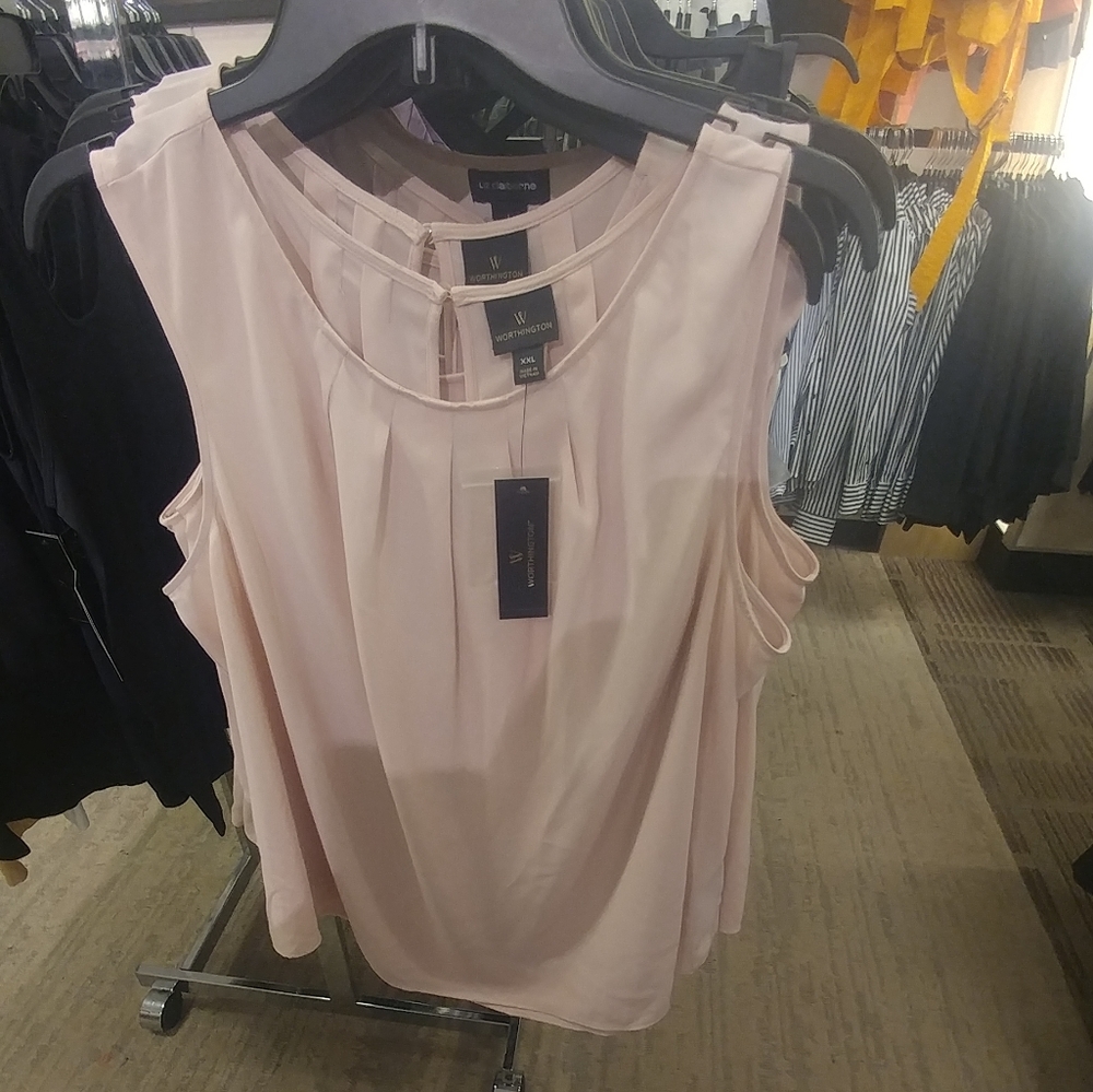 Light Pink Sleeveless Blouse